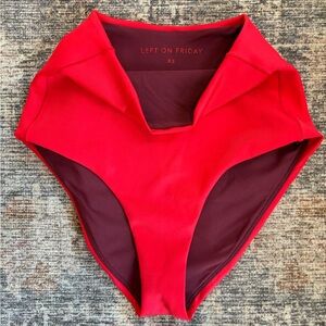 Left On Friday Hi Tide Bottom in color sweet chili heat (red) size XS.